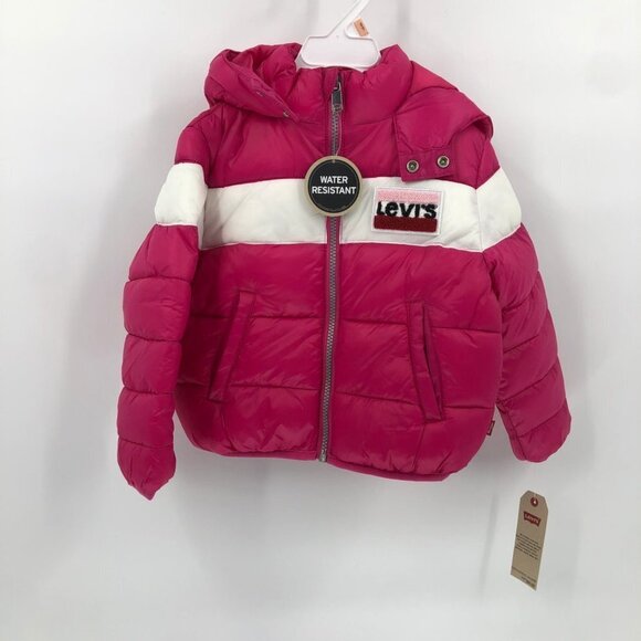 Levi Strauss & Co. Girls Pink Puffer Jacket - Picture 1 of 5
